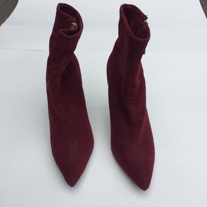 Bordeaux faux suede boots
